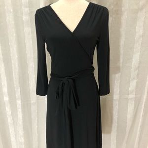 Banana Republic S petite black wrap dress